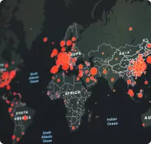 mapa świata oznaczająca tranport międzynarodowy